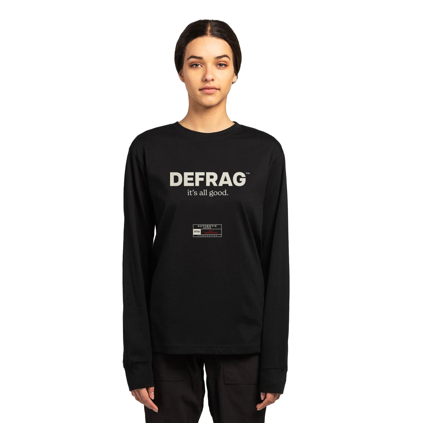 "it's all good" Luxe LS Tee in Black